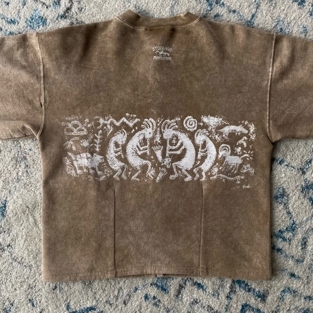 1990’S vintage stone aged rockwear cardigan - Picture 6 of 9